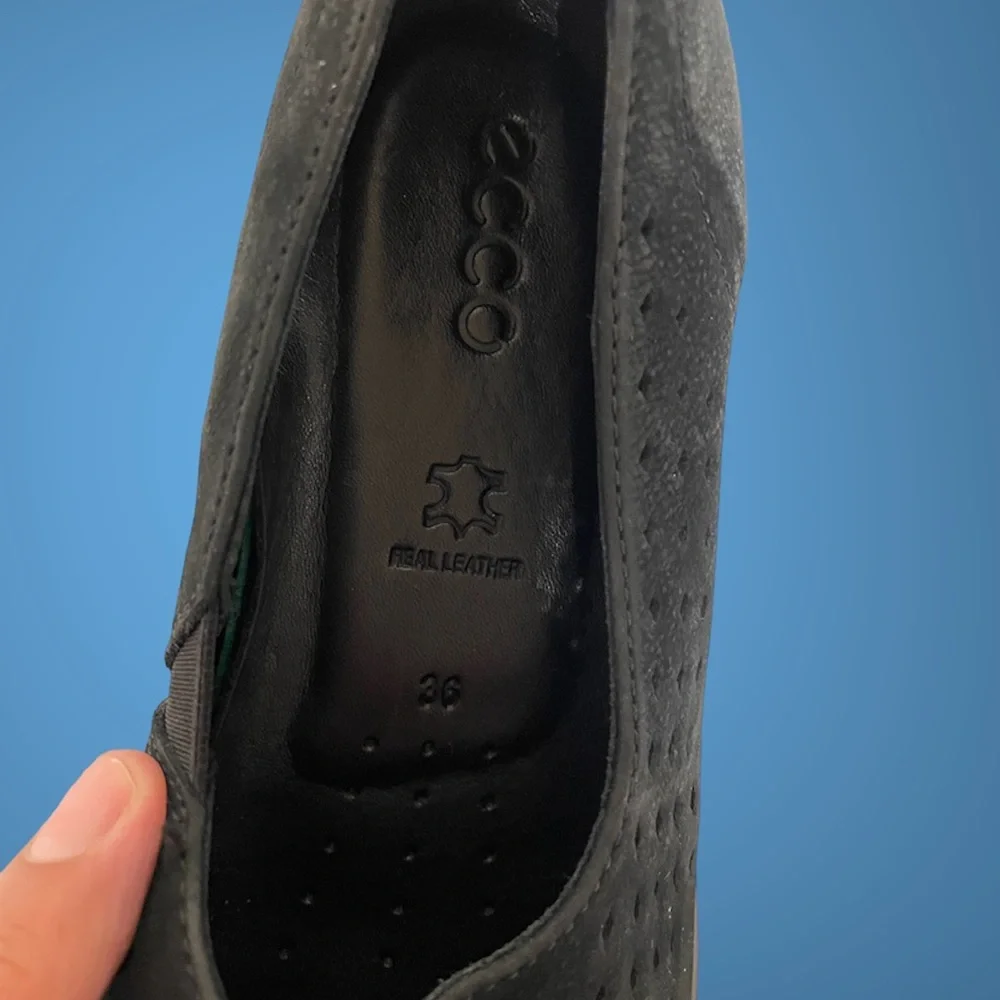 Ecco‎ Women's Felicia Summer Black Slip-On Wedge Shoe Size 36